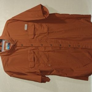 Magellan Fish Gear Shirt 2X Mens Orange Relaxed Fit Vented Short Sleeve NWOT